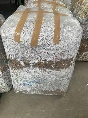 one of our bulk bags of shredded documents