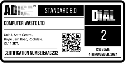 Computer Waste Ltd are ADISA Standard 8.0 Certified